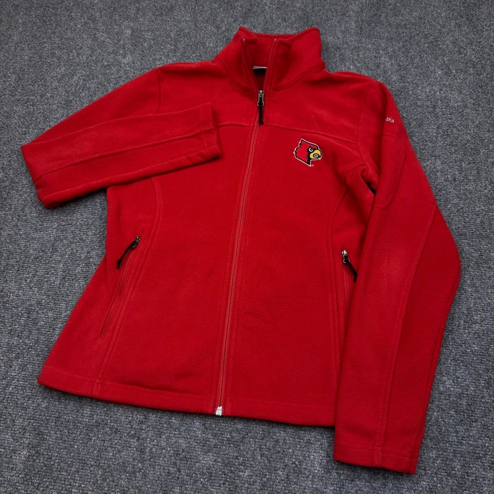 Louisville Cardinals Columbia Give & Go Full Zip Fleece Jacket Women's M UofL
